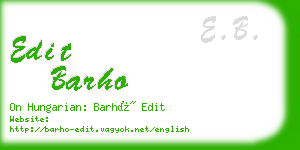 edit barho business card
